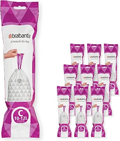 Brabantia PerfectFit Müllbeutel Typ C 10-12l, 200 Stück