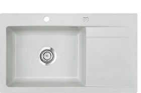 systemceram Stema 86 SL Einbau Becken links mit Ablauffernbedienung alu