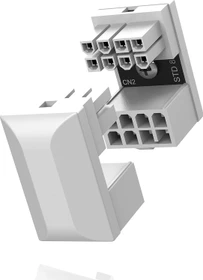 EZDIY-FAB 8-Pin PCIe Winkeladapter 180°, Variante STD, Lasche unten, weiß, 2er-Pack (DE2-white-PCIE STD 8Pin connector)