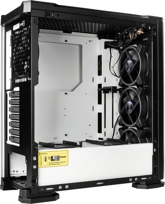 Zalman X3, weiß, Glasfenster