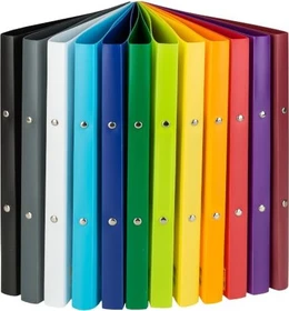 Idena Ringbuch 2-Ring, 20mm, A4, farbig sortiert, 12er-Set