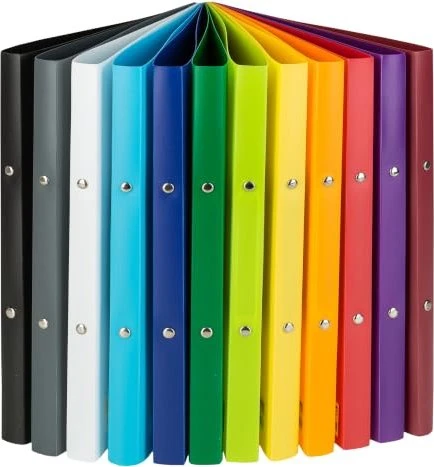Idena Ringbuch 2-Ring, 20mm, A4, farbig sortiert, 12er-Set