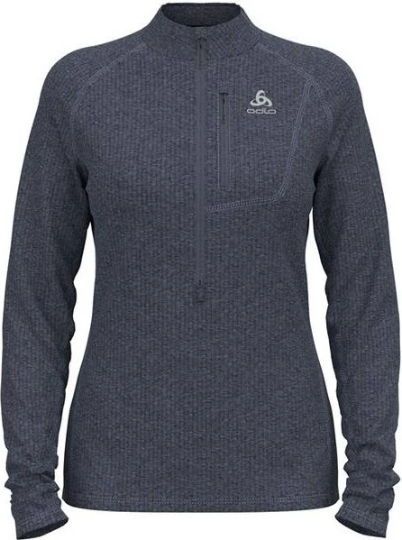 Odlo Tencia Mid Layer Half-Zip Funktionsshirt langarm india ink melange (Damen)