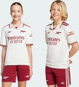 adidas FC Arsenal 2025/2026 Ausweichtrikot cloud white/team coll burgundy 2 (Junior)