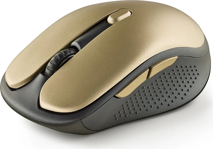 NGS Evo Rust Gold Wireless Rechargeable Silent Mouse gold/schwarz, USB