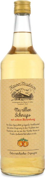 Hauser Tradition Marillen Schnaps mit Honig 1l