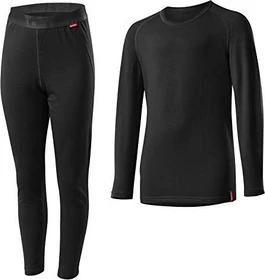 Löffler Transtex Warm Shirt und Hose Set langarm schwarz (Junior)