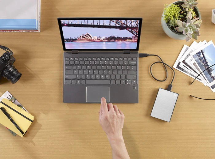 Seagate One Touch Portable HDD with Password, Silver, 5TB, +Rescue, USB 3.0 Micro-B