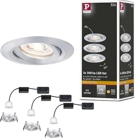 Paulmann Mini Plus Coin LED 4.2W Einbauleuchte alu, 3 Stück