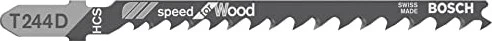 Bosch Professional T244D HCS Speed for Wood Stichsägeblatt, 100mm, 100 Stück