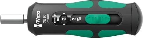 Wera Kraftform Serie 7500 7510 Safe-Torque Speed Drehmoment-Schraubendreher, 1/4"