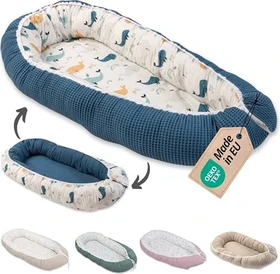 Ullenboom Kuschelnest Waffelpique Wale blau