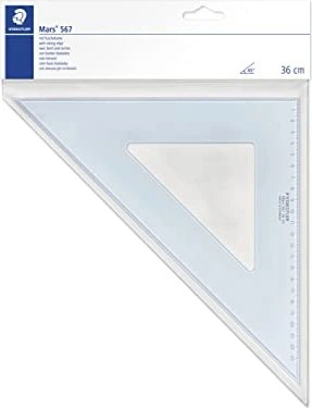 Staedtler Mars 567 Zeichendreieck 45° 23cm, blau/transparent
