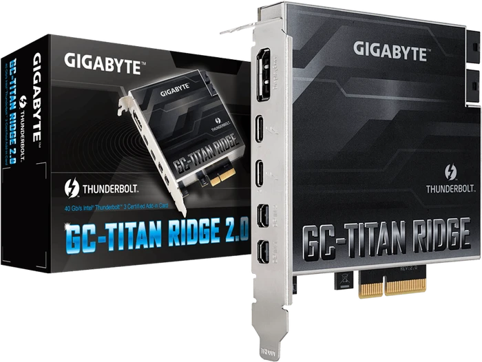 GIGABYTE GC-Titan Ridge 2.0, PCIe 3.0 x4