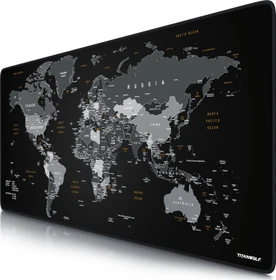 Titanwolf Global XXL Gaming-Mauspad, 900x400mm, schwarz/weiß