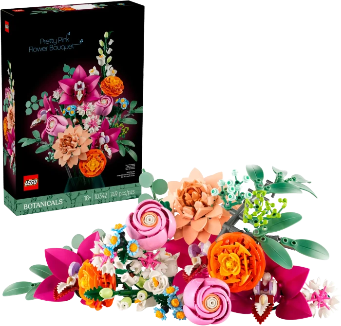 LEGO Botanicals - Schöner Rosafarbener Blumenstrauß