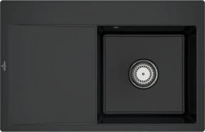 Villeroy & Boch Subway Style 45 Flat flächenbündig Becken rechts pure black
