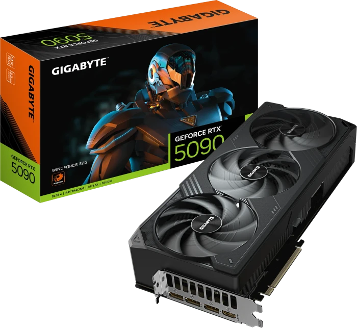 GIGABYTE GeForce RTX 5090 Windforce 32G, 32GB GDDR7, HDMI, 3x DP