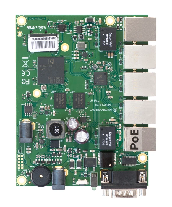 MikroTik RouterBOARD Gigabit Router, 5x RJ-45, PoE PD