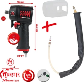 KS Tools MiniMonster Xtremelight Druckluft-Schlagschrauber inkl. Zubehör