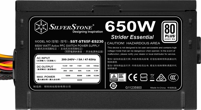 SilverStone Strider Essential Series 650W, ATX 2.4