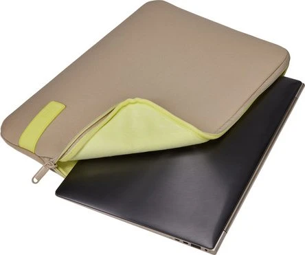 Case Logic Reflect REFPC-114 14" Laptop Sleeve Plaza Taupe/Sun-Lime