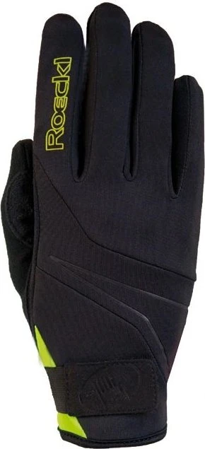 Roeckl Lillby Laufhandschuhe schwarz/gelb
