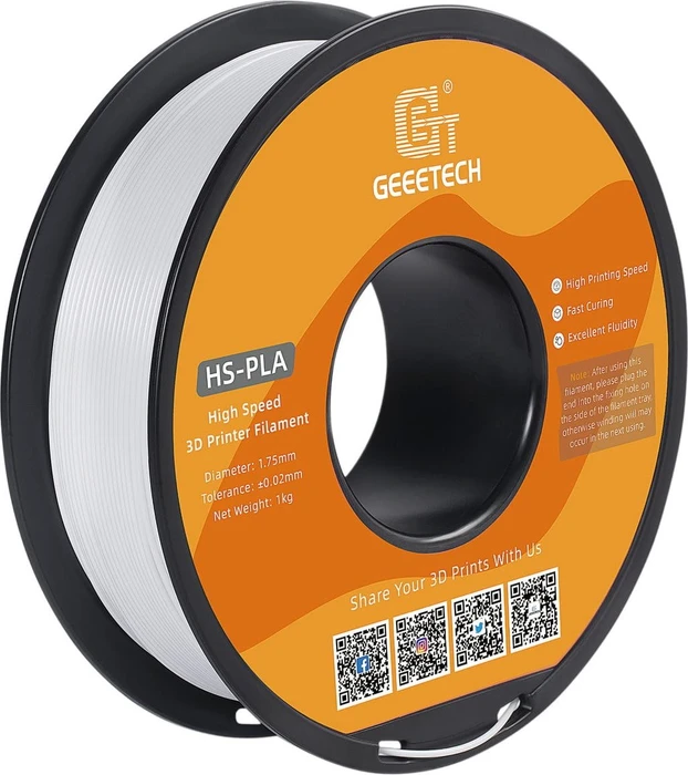 Geeetech HS-PLA, weiß, Spule, 1.75mm, 1.00kg