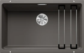 Blanco Etagon 700-U InFino Unterbau Becken mittig vulkangrau