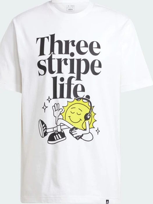 adidas Positivity Graphic T-Shirt kurzarm weiß (Herren)