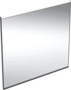 Geberit Option Plus Square Lichtspiegel 75x70x3.5cm, schwarz matt/Aluminium eloxiert