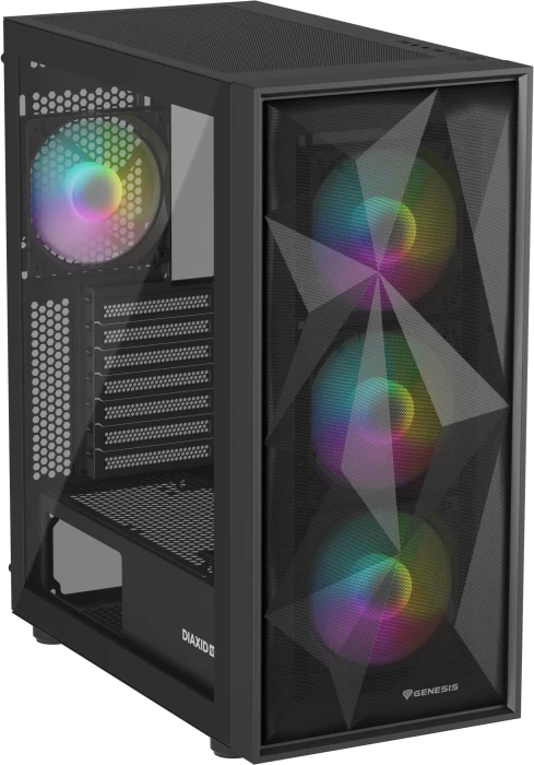 Genesis Diaxid 605 ARGB, schwarz, Glasfenster