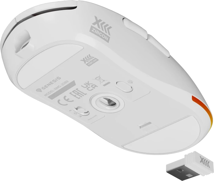Genesis Zircon XIII Custom Wireless Gaming Mouse weiß, USB