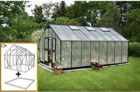 Juliana Gärtner 21.4m² 10mm Polycarbonat Gewächshaus anthrazit/schwarz