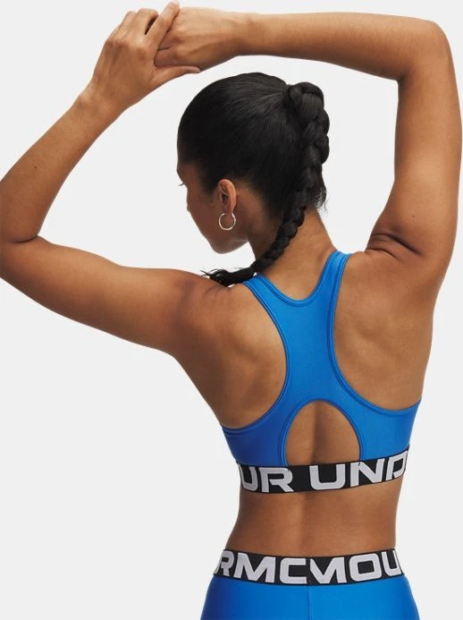 Under Armour HeatGear Armour Mid Sport-BH blue atlantis/white (Damen)