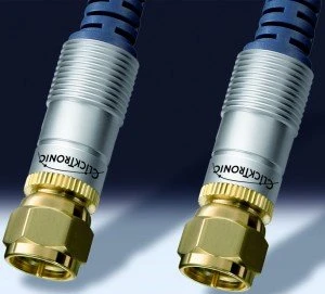 Clicktronic HC601 F-Plug Antennenkabel 1m