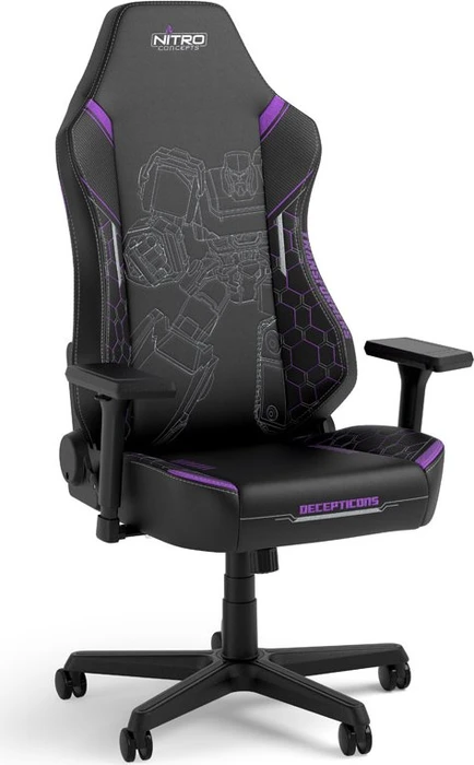 Nitro Concepts X1000 Transformers Decepticons Edition Gamingstuhl, schwarz/violett