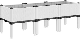vidaXL Pflanzkasten 120x42cm weiß