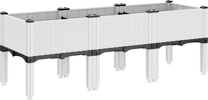 vidaXL Pflanzkasten 120x42cm weiß