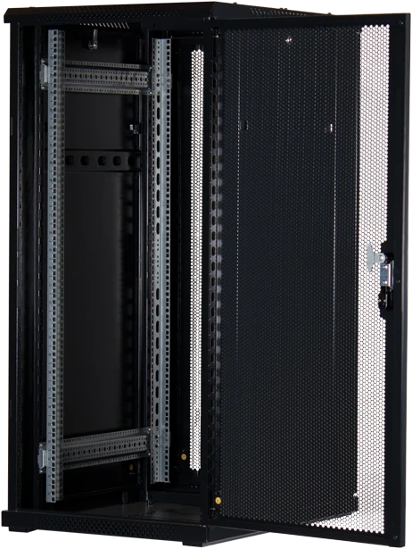 Rockstable 19" Serverschrank 27HE, Gitternetztür, IP2X, schwarz, 800mm tief