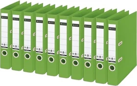 Leitz Qualitäts Ordner 2-Ring 180° Recycle, 55mm, A4, grün