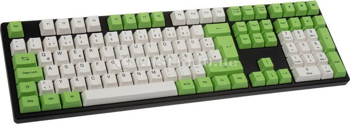 Ducky One PBT/grün, schwarz/weiß, MX BLACK, USB, DE