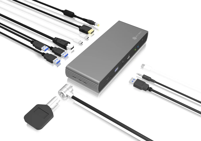 RaidSonic Icy Box IB-DK8801-TB4 10 in 1 Thunderbolt Dock, Thunderbolt 4 [Buchse]