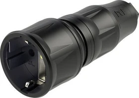 PCE Schutzkontaktkupplung nat LED IP20 schwarz Serie TopTaurus2
