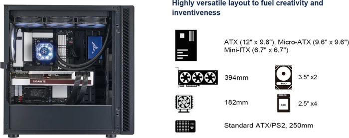 SilverStone Seta Q1, schwarz, schallgedämmt