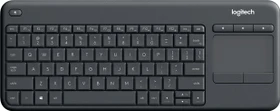 Logitech K400 Professional Wireless Touch Keyboard schwarz, USB, DE