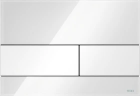 TECE TECEsquare WC-Betätigungsplatte Glas für Zweimengentechnik 220x150x11mm glas weiß glänzend