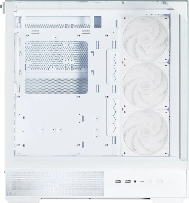 Zalman P40 Prism Plus White, weiß, Glasfenster
