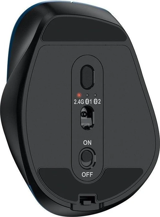 Genius Ergo 9000S Wireless Bluetooth Mini Ergo Silent Mouse Blue, USB/Bluetooth