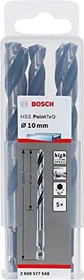 Bosch Professional HSS PointTeQ Spiralbohrer, 10x87x133mm, 5 Stück
